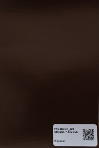 Smart Ikhaya Brown PVC swatch available in 550gsm, waterproof medium-duty fabric for truck covers, tents and more