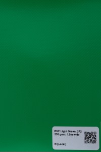 Smart Ikhaya Light Green PVC swatch available in 550gsm, waterproof medium-duty fabric for truck covers, tents and more