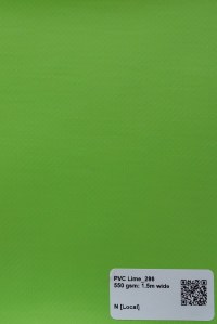 Smart Ikhaya Lime PVC swatch available in 550sm, waterproof medium-duty fabric for truck covers, tents and more
