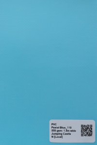 Smart Ikhaya Pastel Blue PVC swatch available in 550gsm, waterproof.