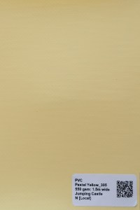 Smart Ikhaya Pastel Yellow PVC swatch available in 550gsm, waterproof.