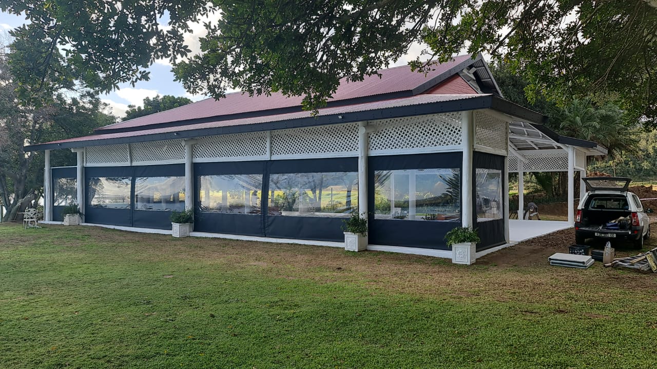 Clear PVC and RIpstop Outdoor Curtains